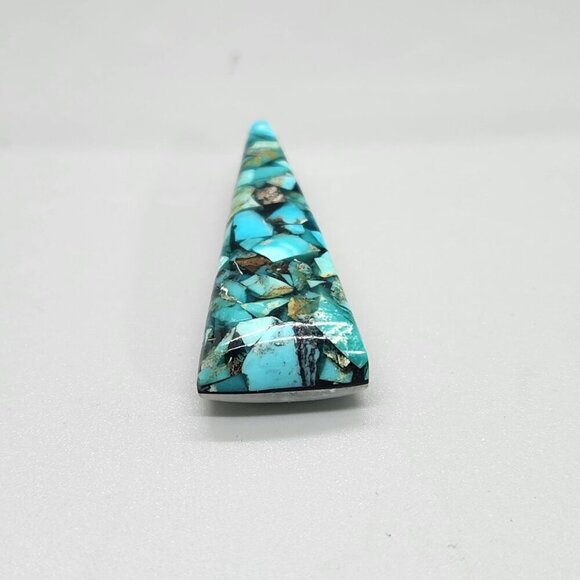 Vintage Natural Blue Copper Turquoise stone bead dangle pendant - Picture 3 of 6